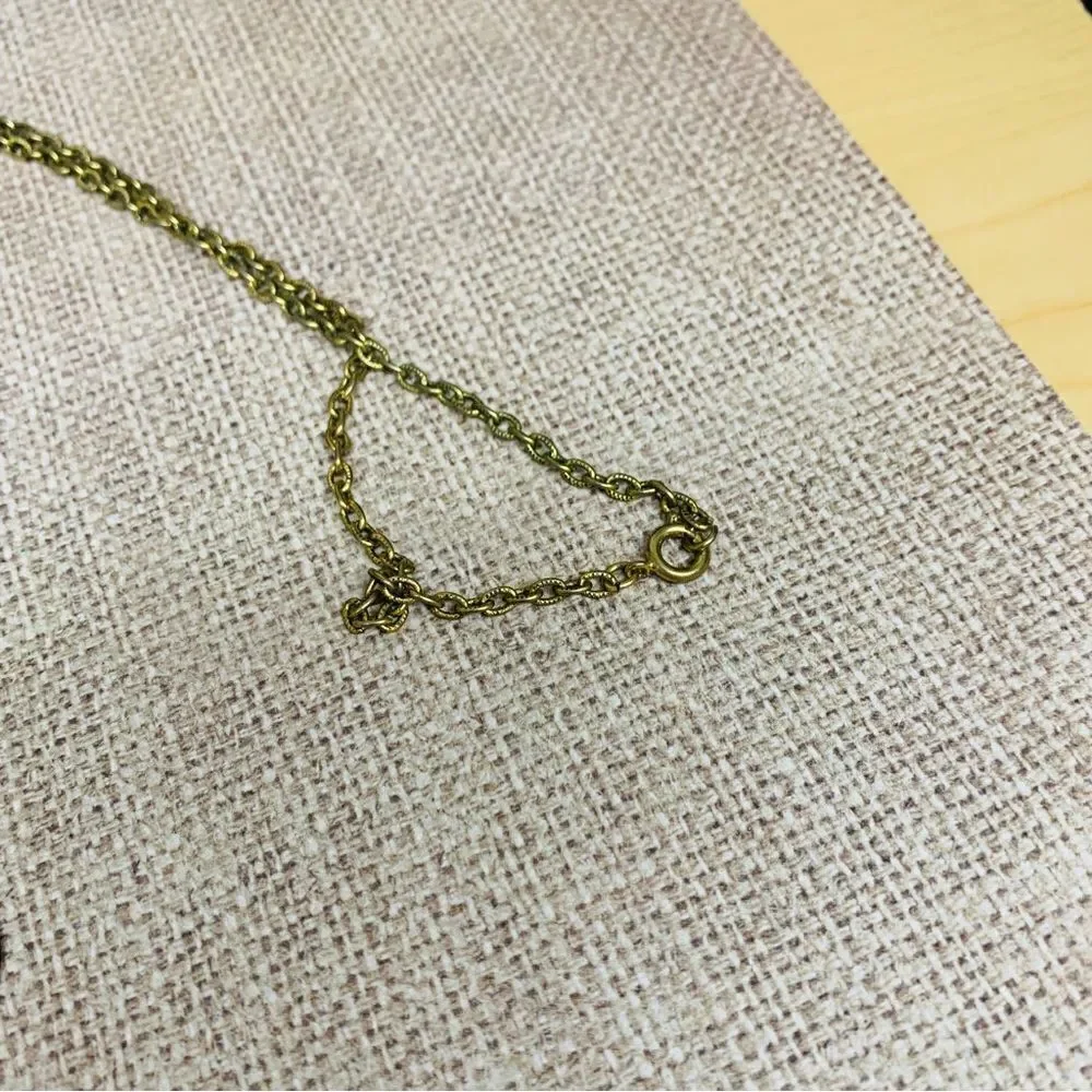 ‎VTG Gold Black Owl Necklace